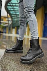 Marsetti Herren Schwarze Schnür Dicke Sohle Orthopädische Stiefel Schuhe 2
