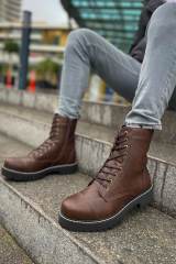 Marsetti Herren Braun Schnür Dicke Sohle Stiefel 2