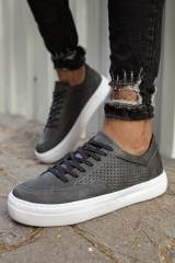 Marsetti Herren Anthrazit Casual Dicke Sohle Orthopädisch Schnürschuhe 4