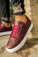 Marsetti Herren Bordeaux Freizeit Dicke Sohle Orthopädische Schnürschuhe 2