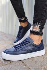 Marsetti Herren Dunkelblau Casual Dicke Sohle Orthopädisch Schnürschuhe 2