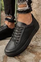 Marsetti Herren Schwarze Dicke Sohle Alltags Orthopädische Schnür Schuhe 2