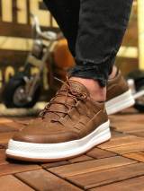 Marsetti Herren Braun Casual Dicke Sohle Orthopädische Schnürschuhe 2
