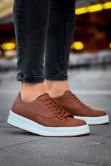 Marsetti Herren Braun Casual Dicke Sohle Orthopädische Schnürschuhe 3