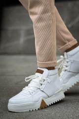 Marsetti Herren Weiße Dicke Sohle Schnür Boots Orthopädische Sohle 3