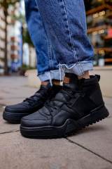 Marsetti Herren Schwarz Schnür Dicksohlen Orthopädische Stiefel 1