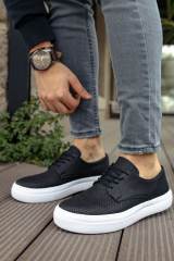 Marsetti Herren Schwarz Geschnürte Alltag Dicke Sohle Orthopädische Schuhe 2