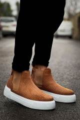 Marsetti Herren Cognac Textil Elastische Dicke Sohle Orthopädische Stiefel 3