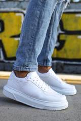 Marsetti Herren Weiß Dicke Sohle Alltag Orthopädische Schnür Sportschuhe 2