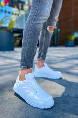 Marsetti Herren Weiß Casual Dicke Sohle Orthopädisch Schnür Sportschuhe 2