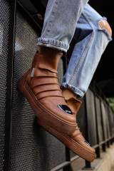 Marsetti Herren Braun Reißverschluss Dicke Sohle Orthopädische Stiefel 2