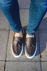 Marsetti Herren Braun Casual Dicke Sohle Orthopädische Slip-On Schuhe 2