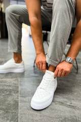 Marsetti Herren Weiß Casual Schnür Dicksohle Orthopädische Schuhe 4