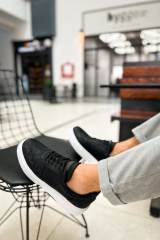 Marsetti Herren Schwarz Casual Schnür Dicke Sohle Orthopädisch Schuhe 3
