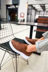 Marsetti Herren Braun Casual Dicke Sohle Orthopädische Schnürschuhe 2