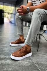 Marsetti Herren Braun Casual Dicke Sohle Orthopädische Schnürschuhe 3