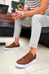 Marsetti Herren Braun Casual Dicke Sohle Orthopädische Schnürschuhe 4