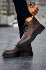 Marsetti Herren Braune Schnür Dicke Sohle Stiefel Schuhe