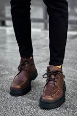 Marsetti Herren Braune Schnür Dicke Sohle Stiefel Schuhe 2