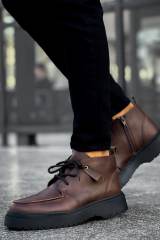 Marsetti Herren Braune Schnür Dicke Sohle Stiefel Schuhe 3