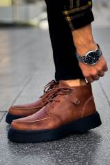 Marsetti Herren Braun Dicke Sohle Schnür Boot Orthopädische Sohle 1