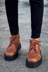 Marsetti Herren Braun Dicke Sohle Schnür Boot Orthopädische Sohle 2