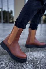 Marsetti Herren Braun Dicke Sohle Elastisch Stiefel Schuhe