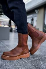Marsetti Herren Braun Elastische Dicke Sohle Orthopädische Stiefel 2