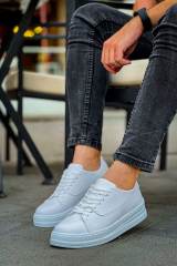 Marsetti Herren Weiß Casual Dicke Sohle Orthopädische Schnürschuhe 1