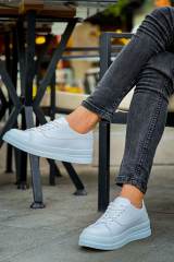 Marsetti Herren Weiß Casual Dicke Sohle Orthopädische Schnürschuhe 5