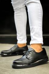 Marsetti Herren Schwarz Casual Orthopädische Schuhe mit Dicker Sohle 1