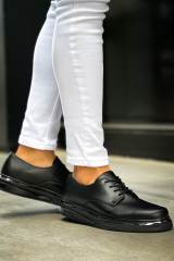 Marsetti Herren Schwarz Casual Orthopädische Schuhe mit Dicker Sohle 3
