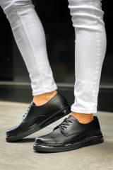 Marsetti Herren Schwarz Casual Orthopädische Schuhe mit Dicker Sohle 4