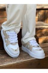 Marsetti Herren Weiß Beige Casual Dicke Sohle Orthopädische Sportschuhe 2