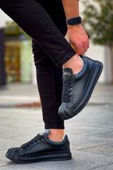 Marsetti Herren Schwarz Casual Dicke Sohle Orthopädische Schuhe
