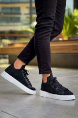 Marsetti Herren Schwarz Dicksohlige Casual Orthopädische Schnürschuhe 2