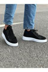 Marsetti Herren Schwarz Dicksohlige Casual Orthopädische Schnürschuhe 4