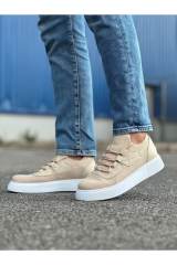 Marsetti Herren Beige Textil Casual Dicke Sohle Schuhe 3