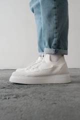 Marsetti Herren Weiß Freizeit Schnür Dicke Sohle Orthopädische Schuhe 2