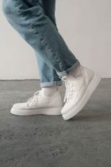 Marsetti Herren Weiß Freizeit Schnür Dicke Sohle Orthopädische Schuhe 5