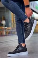 Marsetti Herren Schwarze Slip-On Freizeitschuhe mit Dicker Sohle 1