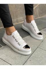 Marsetti Herren Weiße Elastische Dicksohlige Orthopädische Freizeitschuhe 2