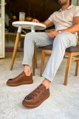 Marsetti Herren Braun Elastische Alltags Dicke Sohle Orthopädische Schuhe 2