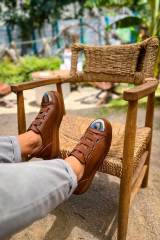 Marsetti Herren Braun Elastische Alltags Dicke Sohle Orthopädische Schuhe 4