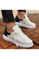Marsetti Herren Weiß Schwarz Casual Dicke Sohle Orthopädische Sneaker 3