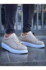 Marsetti Herren Beige Casual Sneaker mit weißer Sohle 3
