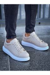 Marsetti Herren Beige Casual Sneaker mit weißer Sohle 4