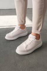 Marsetti Erkek Beyaz Deri Günlük Ayakkabı Sneaker Modeli 2