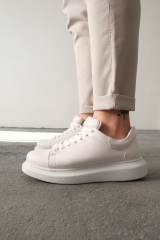 Marsetti Erkek Beyaz Deri Günlük Ayakkabı Sneaker Modeli 5