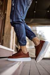 Marsetti Herren Braune Leder Freizeitschuhe 2